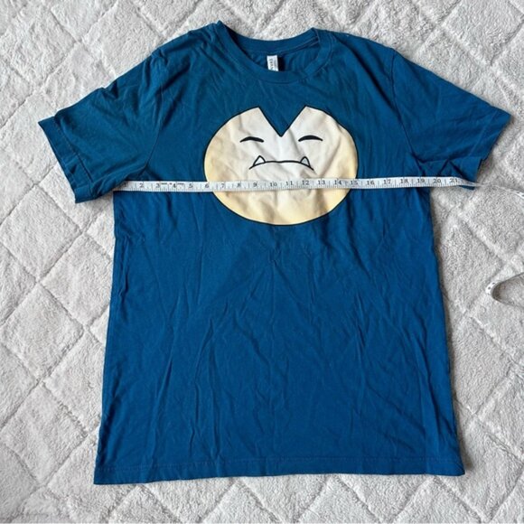 Canvas | Turquoise Snorelax Pokemon Face Short Sleeve Shirt | Size Large - Picture 6 of 7